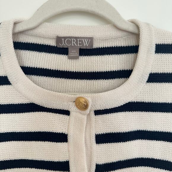 J.Crew Relaxed Emilie Lady Jacket In Stripe 100% Cotton XXL - Picture 3 of 13